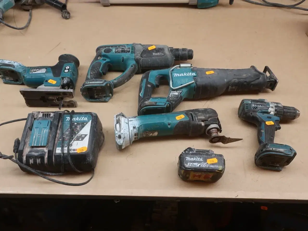 Billede 1 - Stiksav, borerhammer mv. MAKITA Model: DJV 181, DHR 262, DJR 187, DTM 51, DDF 484, DC18RC
