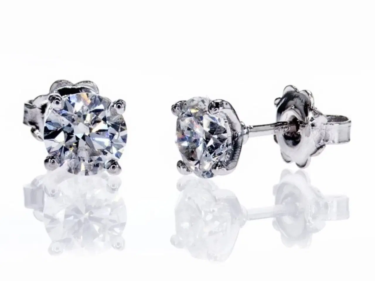 Billede 1 - Naturlige diamantøreringe 1,94ct