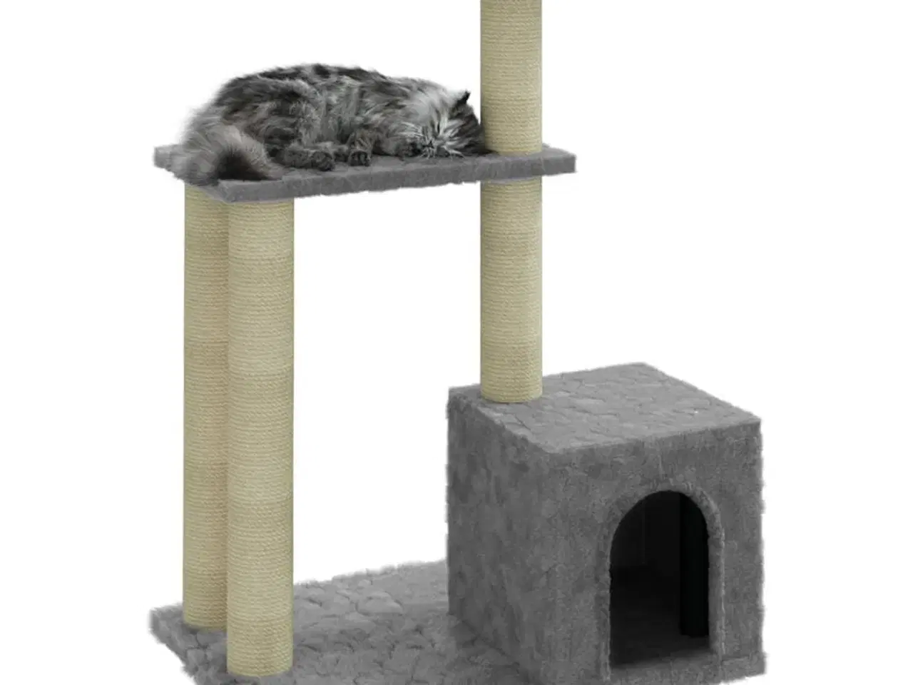 Billede 4 - Kradsetræ med sisalkradsestolper 71 cm lysegrå