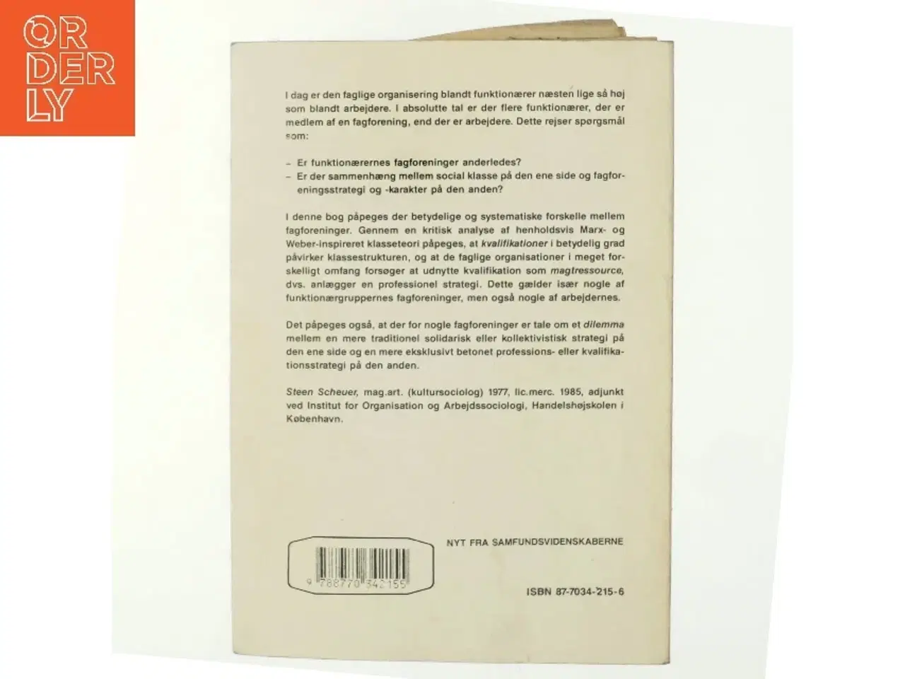 Billede 3 - Fagforeninger mellem kollektiv og profession af Steen Scheuer (Bog)
