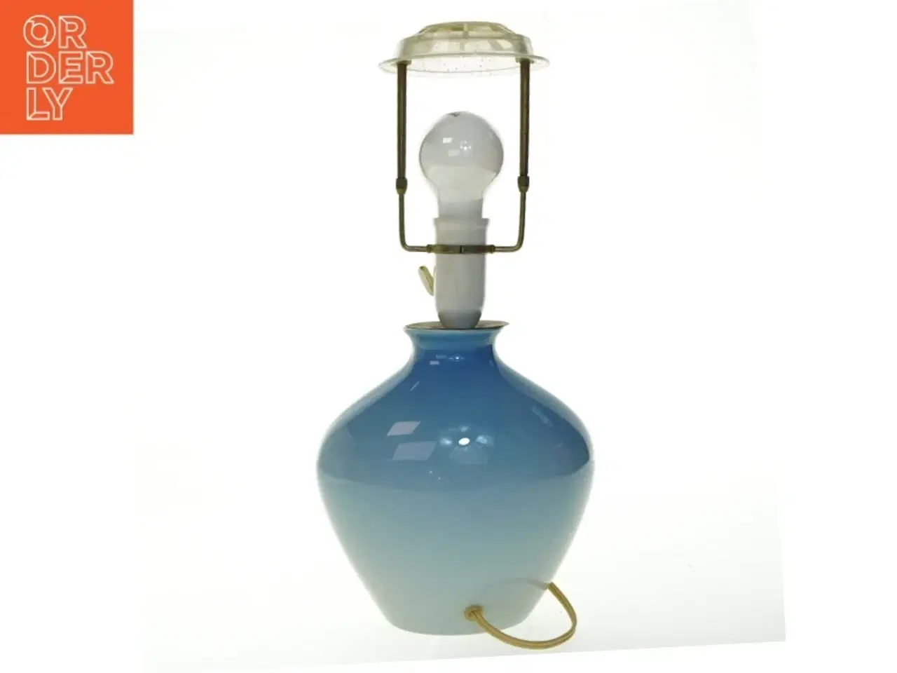 Billede 3 - Porcelænslampe med blomstermotiv (str. 42 cm)