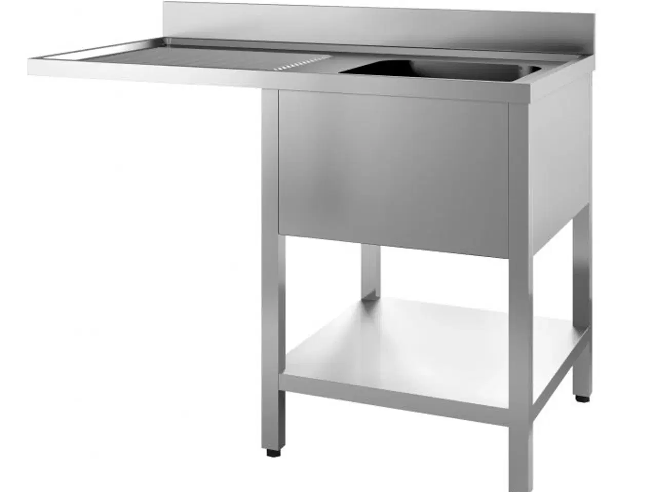 Billede 1 - Stålbord med vask – 120x70x85 cm 