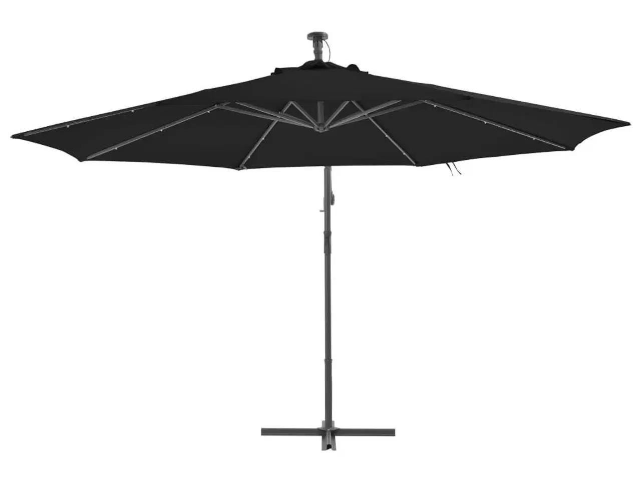 Billede 3 - Hængeparasol 350 cm aluminiumsstang sort