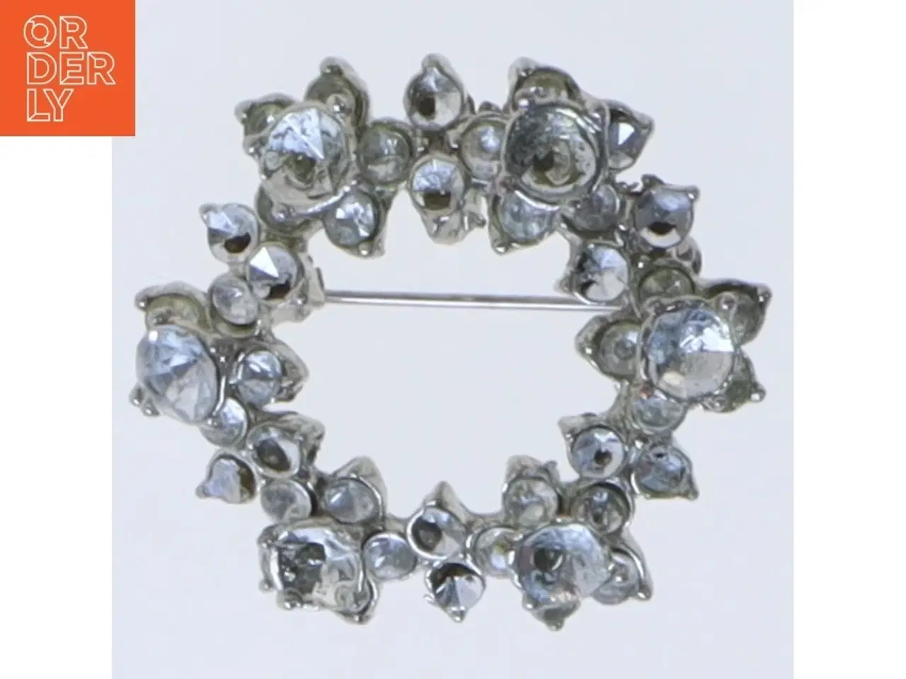 Billede 1 - Brosche med glassten (str. 4 cm)