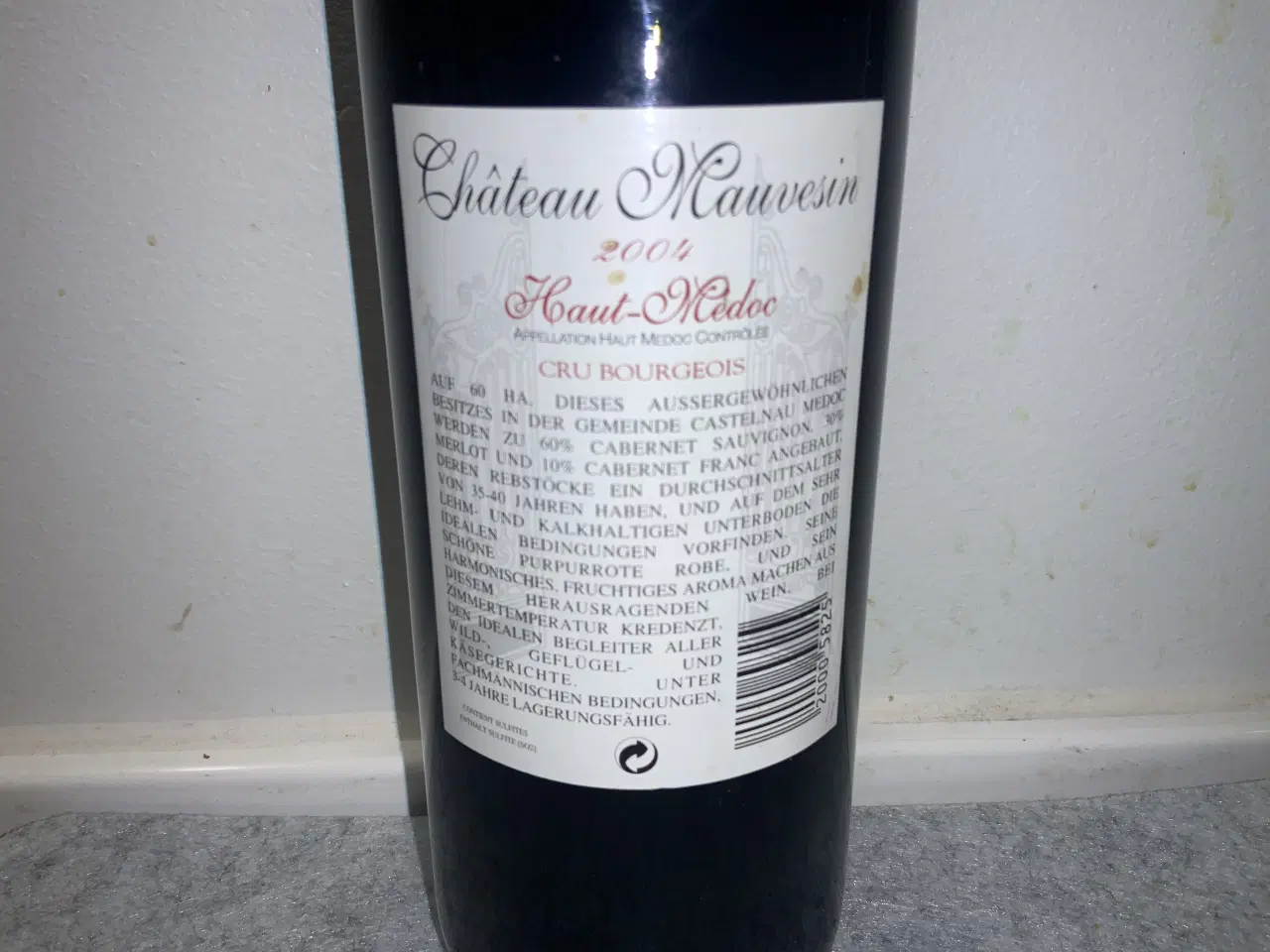 Billede 3 - Château Mauvesin 2004 rødvin med en volumen på 750
