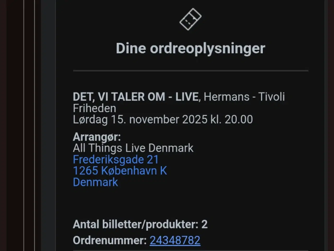 Billede 1 - Billetter