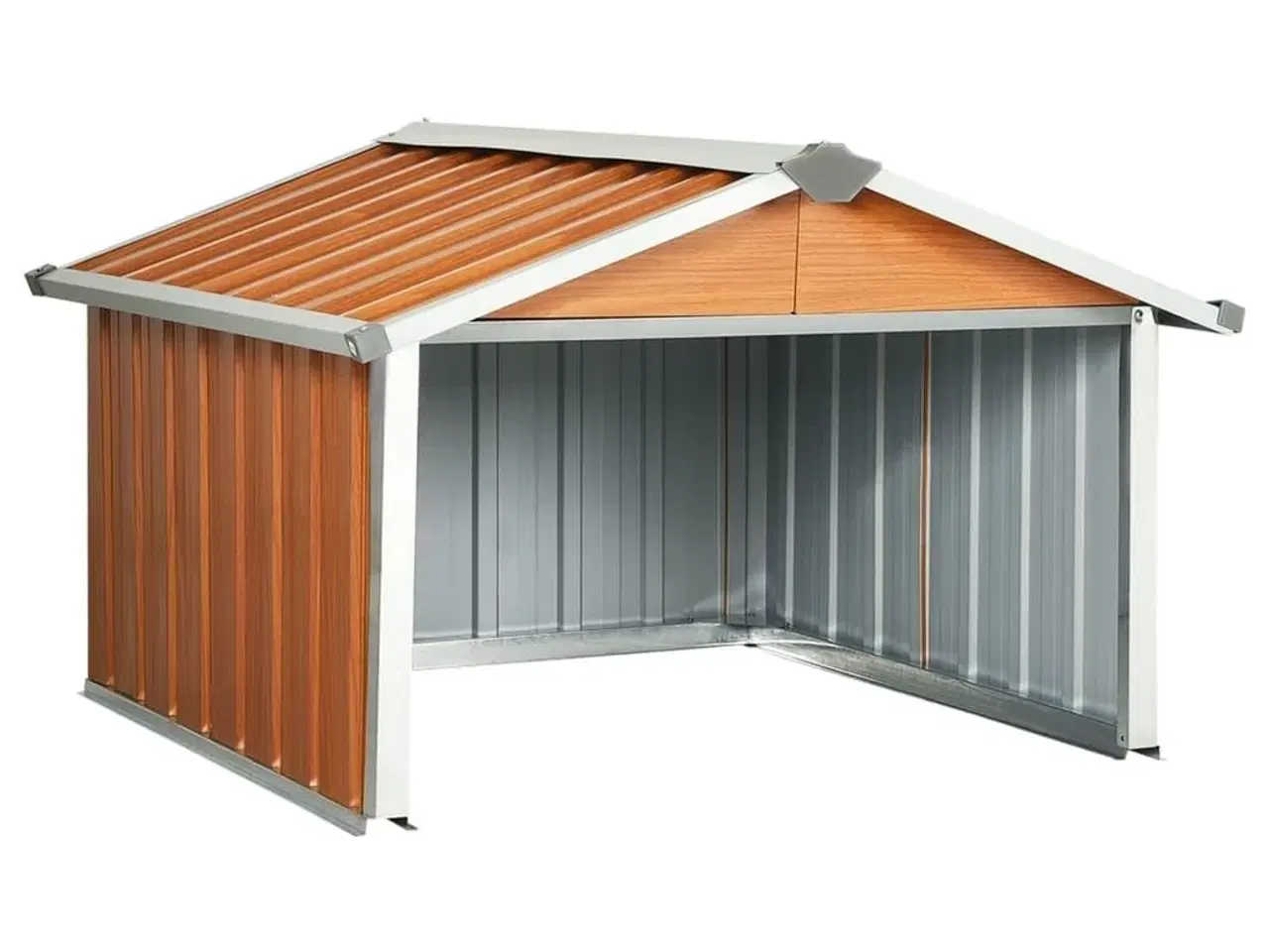 Billede 2 - Garage til robotplæneklipper 92x97x63 cm galvaniseret stål brun
