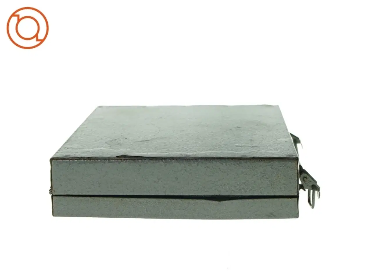 Billede 7 - Lille grå metalkuffert (str. 23 x 17 x 4 cm)