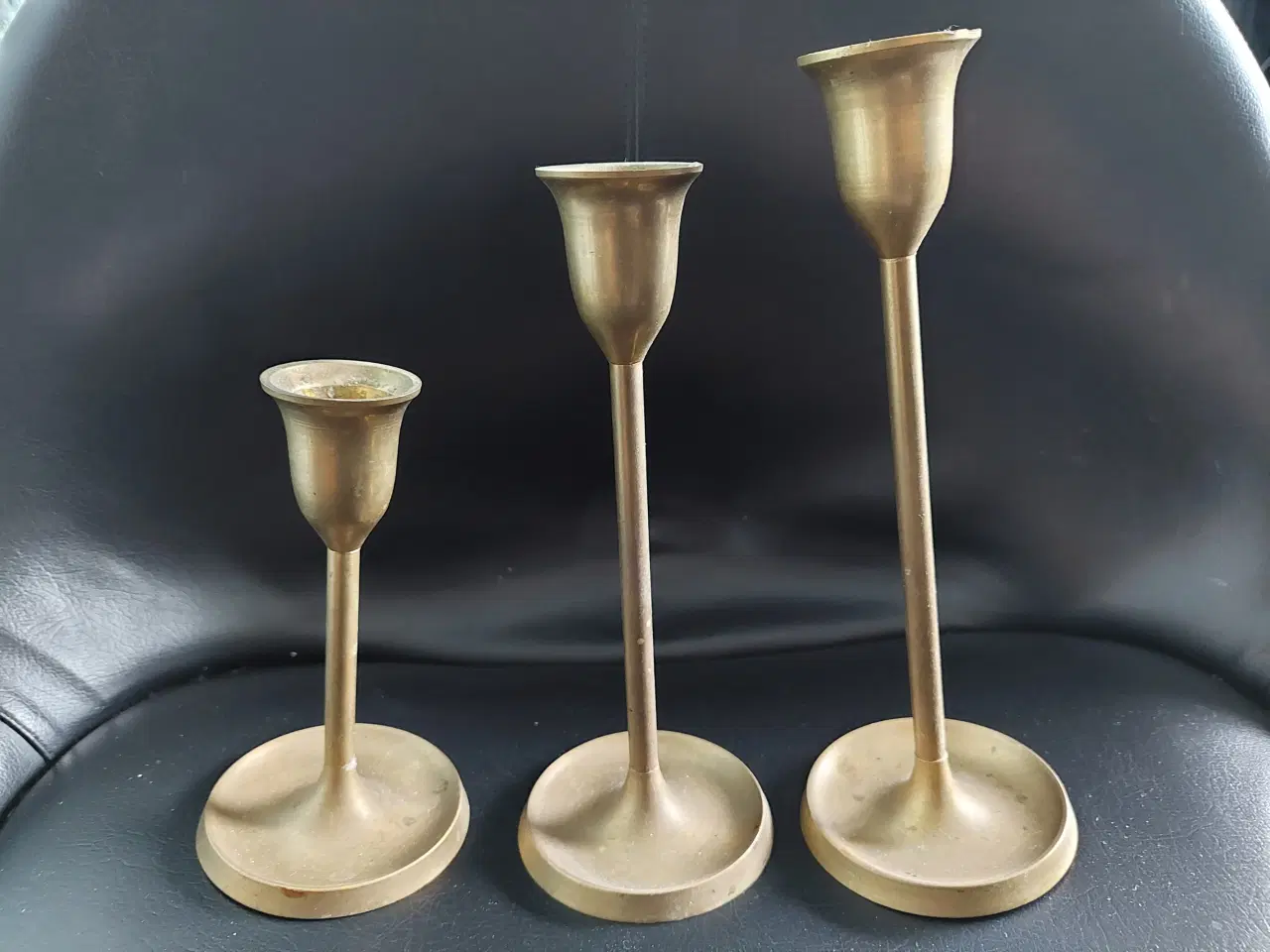 Billede 5 - 3 stk. messing lysestager