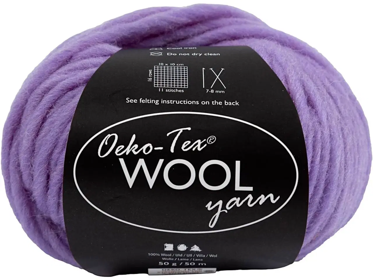Billede 1 - Højkvalitets Lilla Uldgarn - 50m, 50g