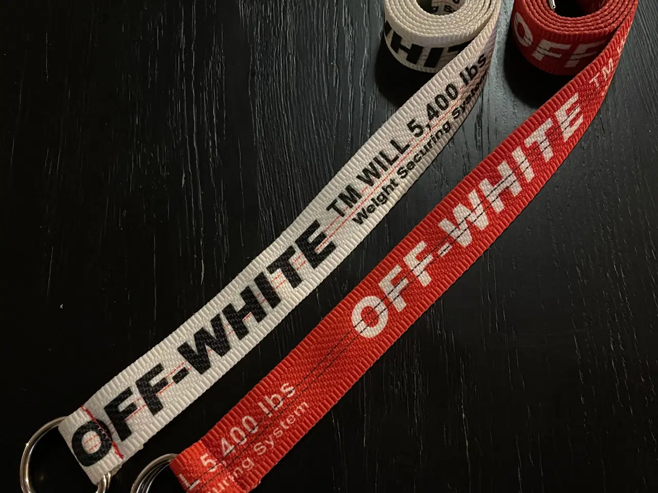 Billede 8 - Fede Off-White bælter i hvid og rød