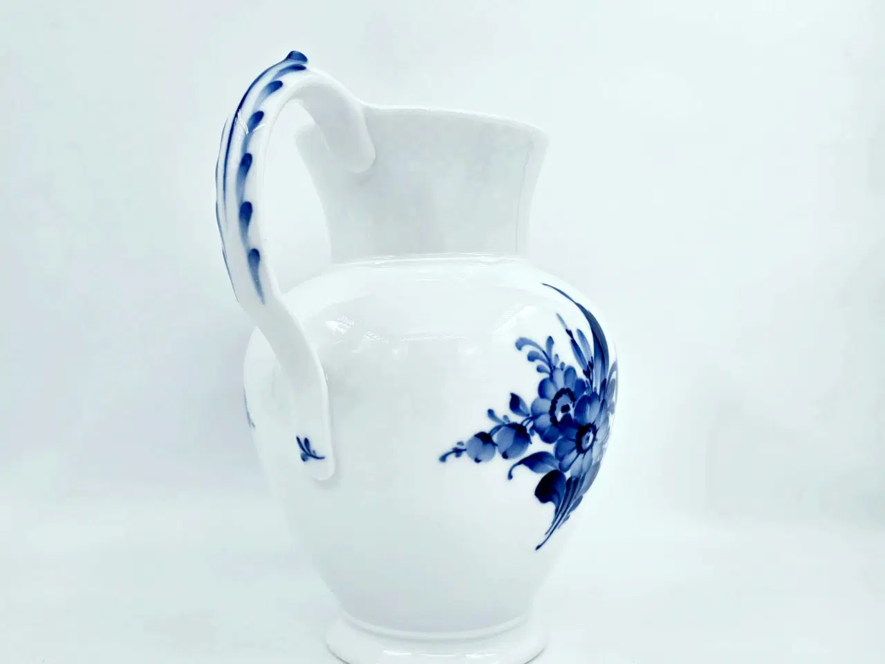 Billede 9 - Blå Blomst Flettet Stor Kande Porcelæn 