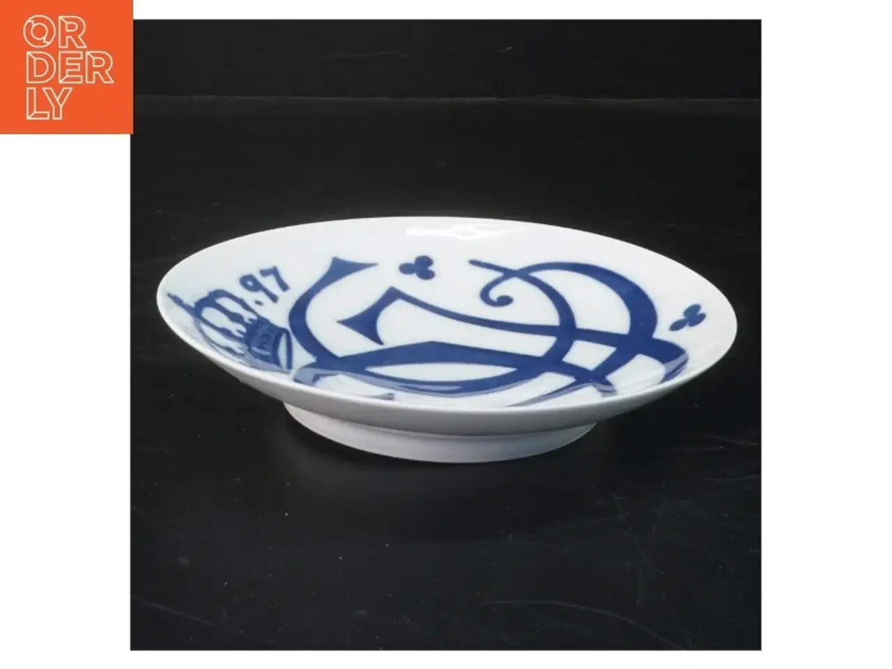 Billede 2 - Platte med kongeligt motiv fra Royal Copenhagen (str. Ø 18 cm)