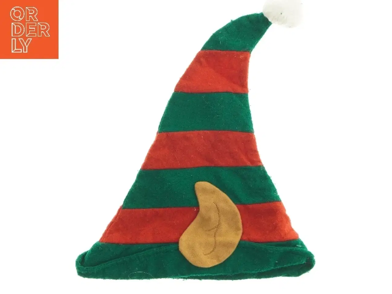 Billede 1 - Alfehue med ører i grøn og rød (str. 39 cm)