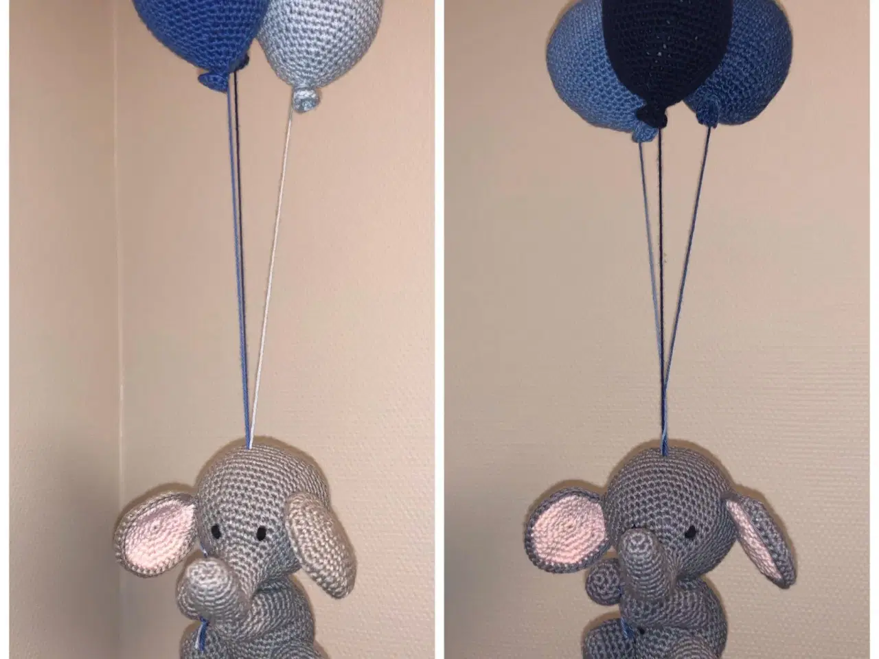 Billede 1 - Hæklet elefant med balloner