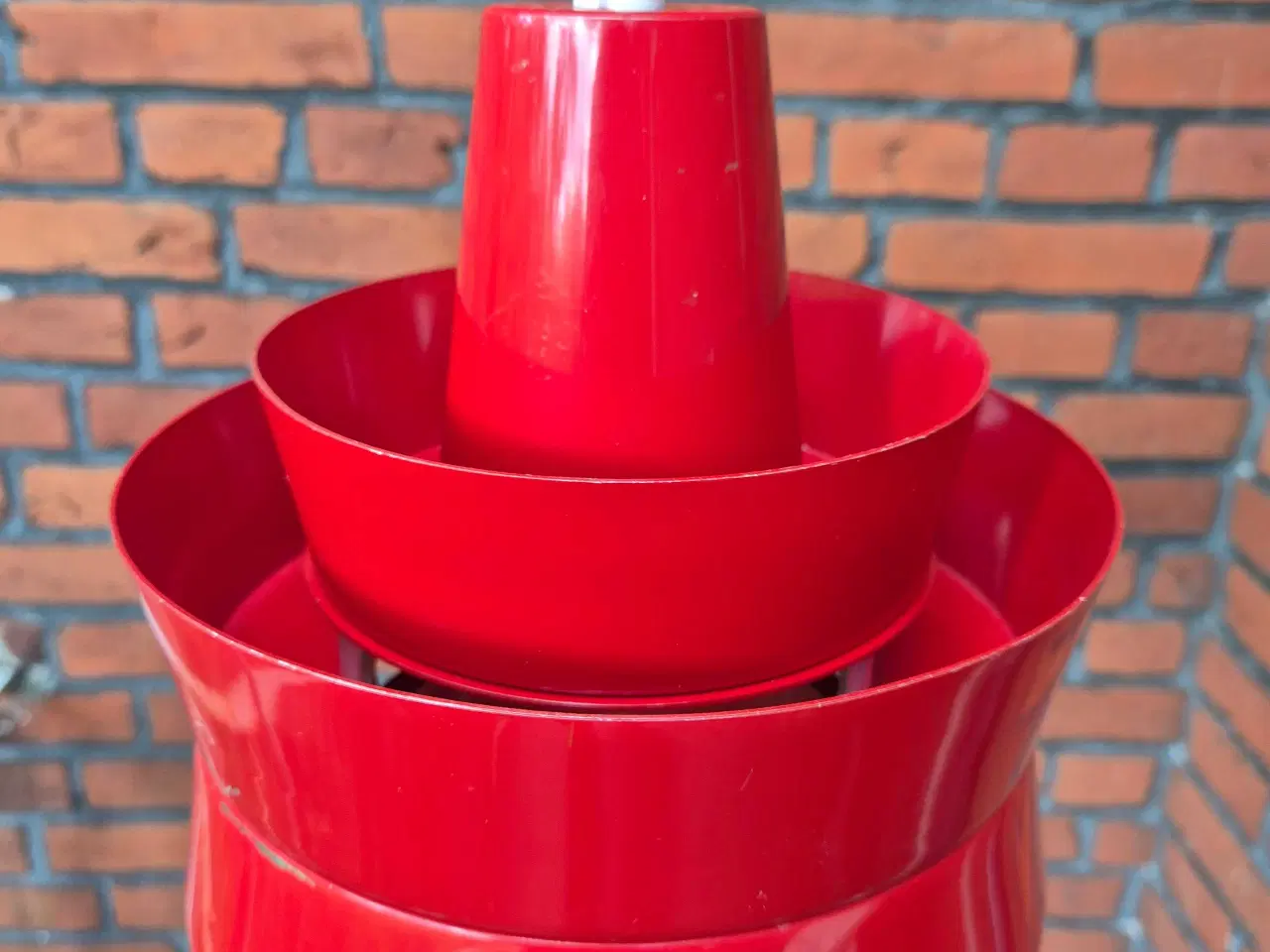 Billede 8 - Knaldrød klassisk retrolampe 