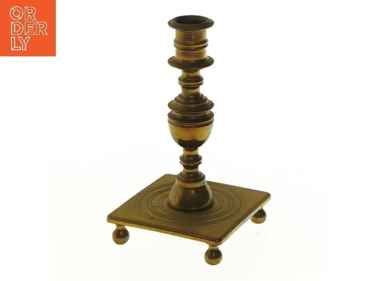 Billede 1 - Messing lysestage (str. 15,5 cm)