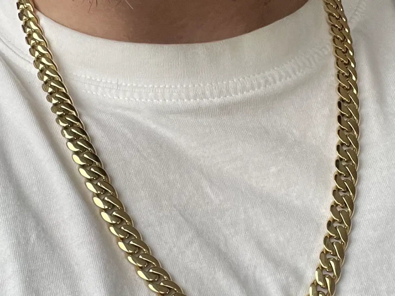 Billede 3 - 10mm goldfilled cuban link sæt