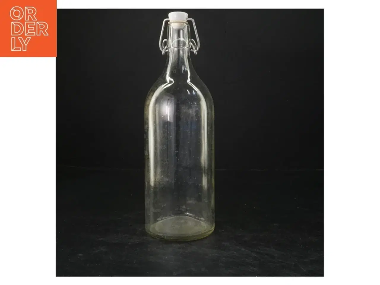 Billede 1 - Glasflaske med patentlåg fra IKEA (str. 29x9 cm)