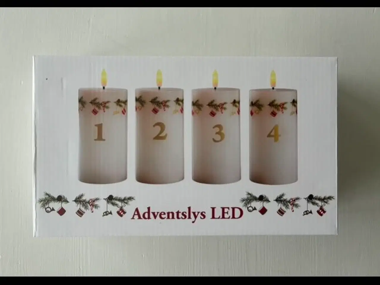 Billede 1 - Søde adventslys LED med fjernbetjening - fra Den