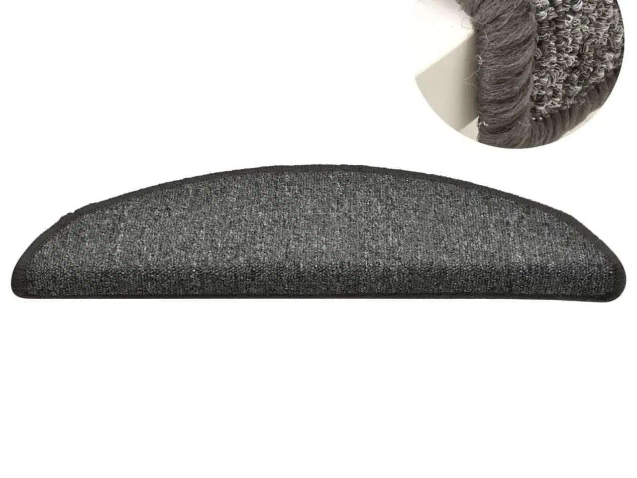 Billede 4 - Trappemåtter 15 stk. 56x17x3 cm mørkegrå
