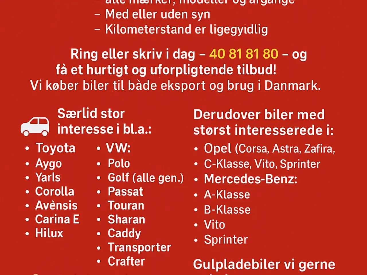 Billede 4 - OPKØBER BILER TIL EKSPORT