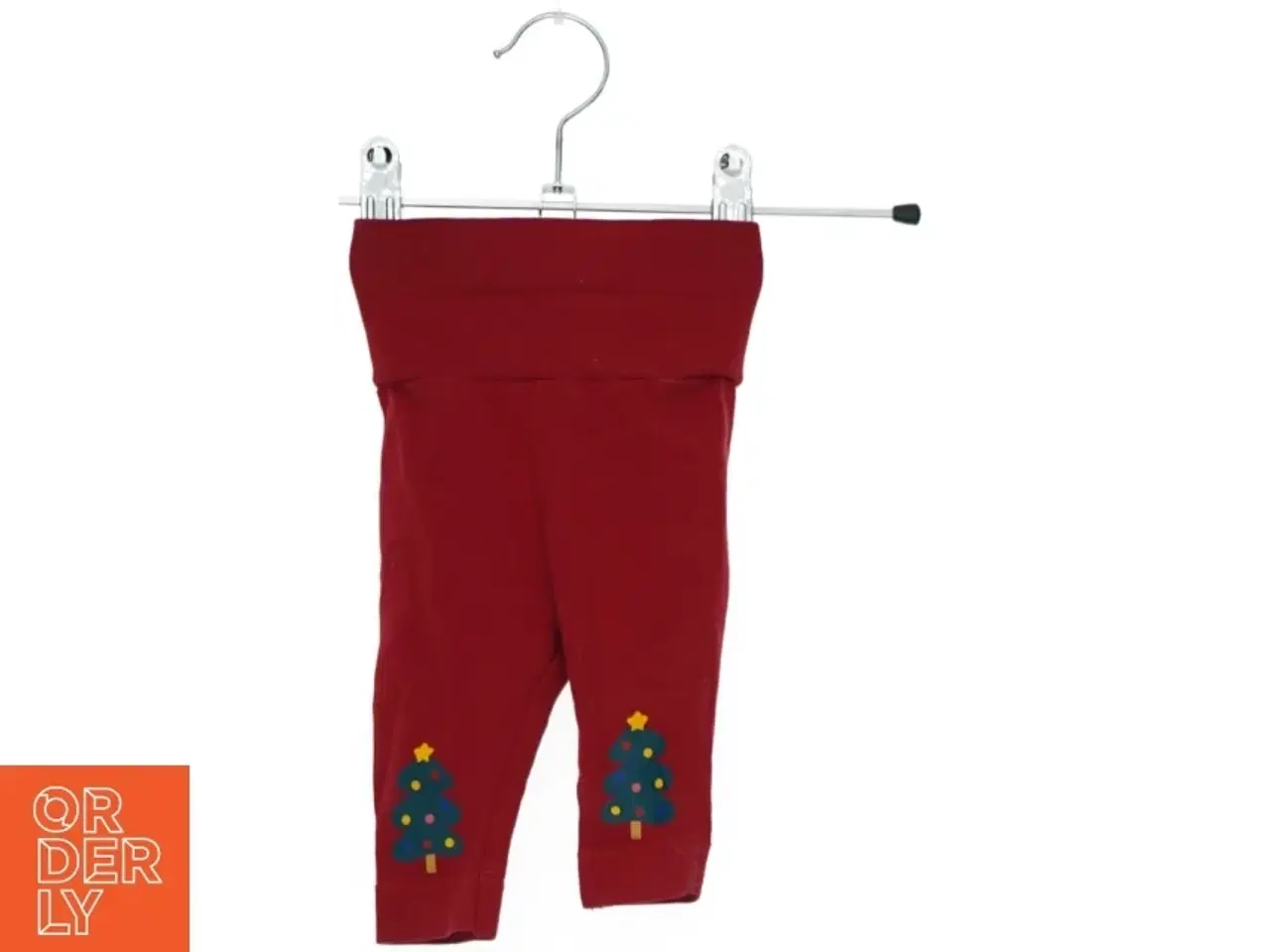 Billede 1 - Røde leggings med juletræer fra H&M (str. 50)