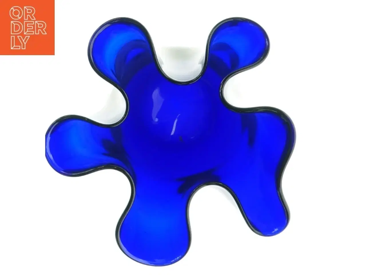 Billede 2 - Tulipan vase i blå glas (str. H. 20 cm)