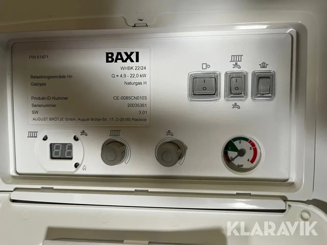 Billede 3 - Gaskedel Baxi WHBK 22/24