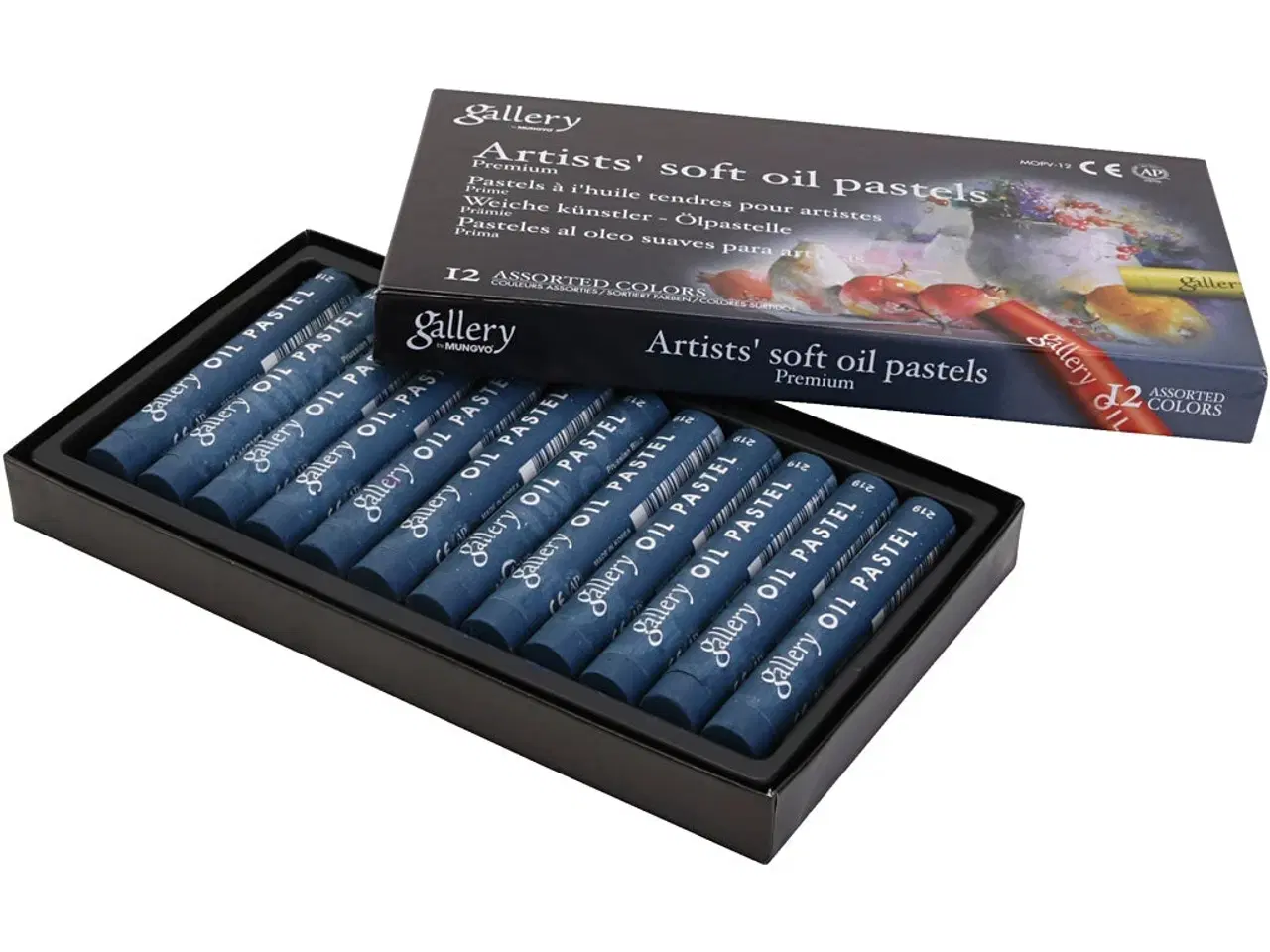 Billede 1 - Gallery Oliepastel, L: 7 cm, diam. 11 mm, tykkelse 11 mm, prussian blue (447), 12stk./ 1 pk.