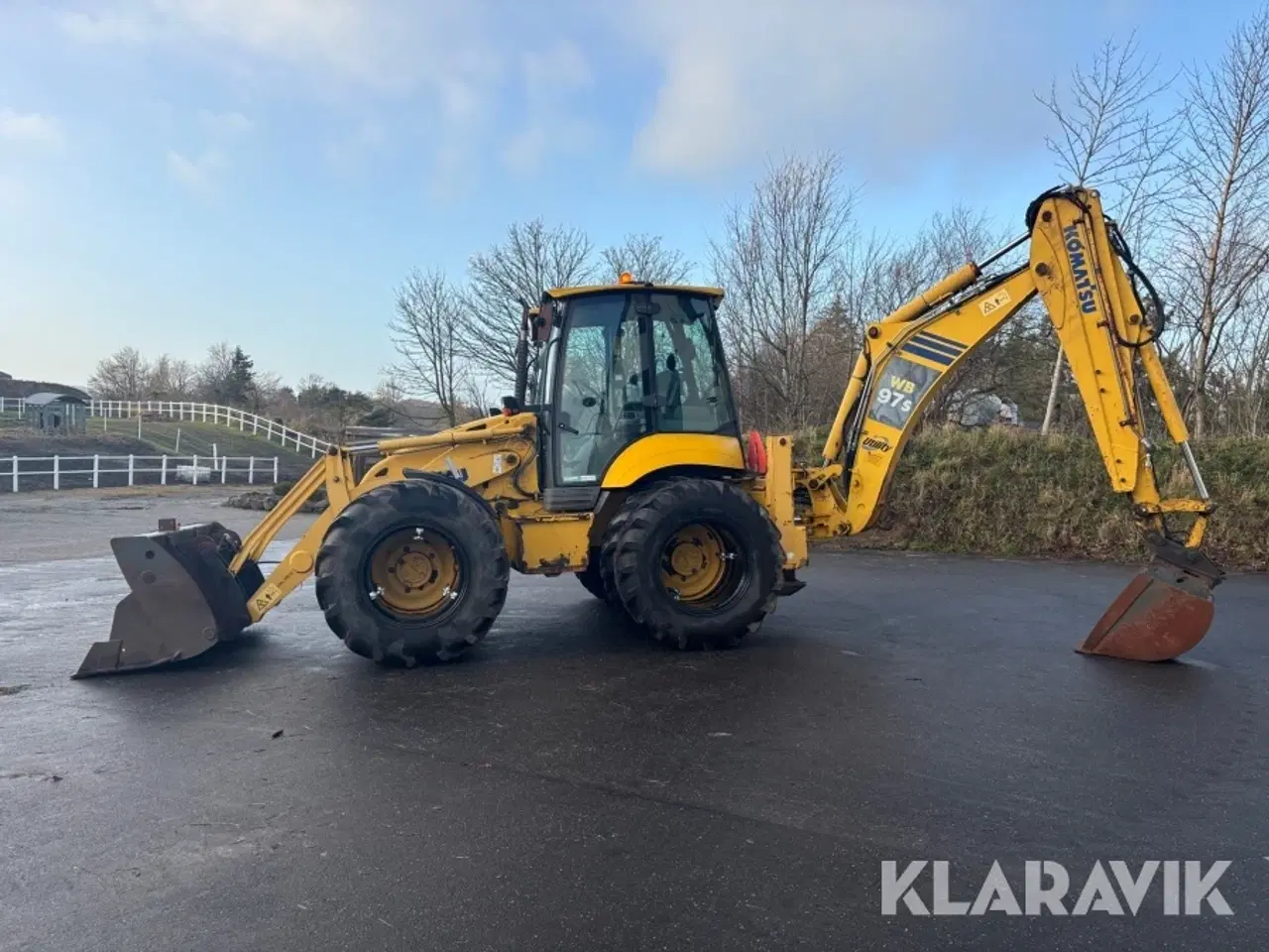 Billede 2 - Rendegraver Komatsi WB97S-5 med tvillingehjul og tilbehør