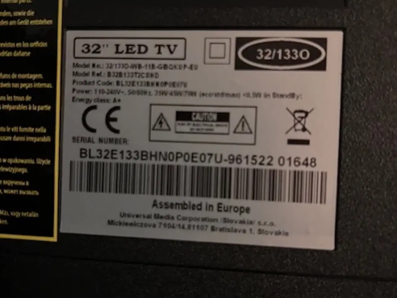 Billede 3 - 32" TV incl. beslag