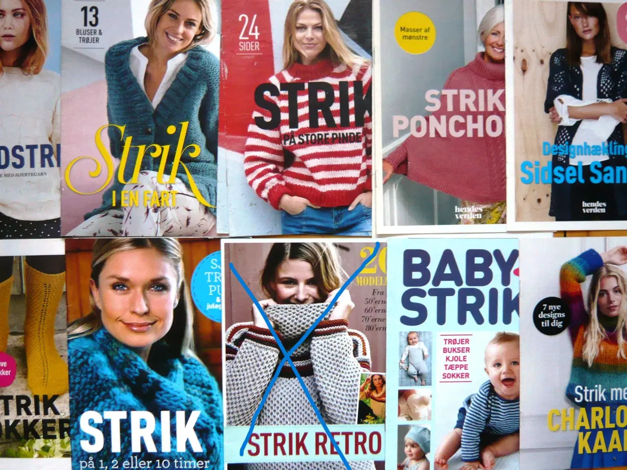 Billede 1 - Diverse hæfter med strikke/hækle opskrifter (1)