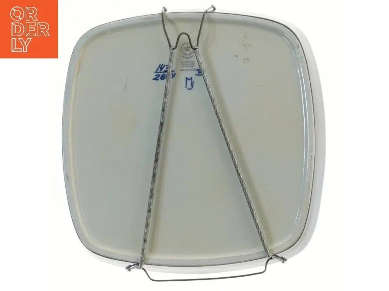 Billede 2 - Firkantet Blå Tallerken med Fuglemotiv fra Royal Copenhagen (str. Ø 22,5 cm)