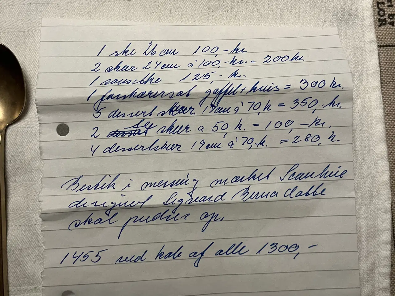 Billede 2 - Scanline bestik i messing