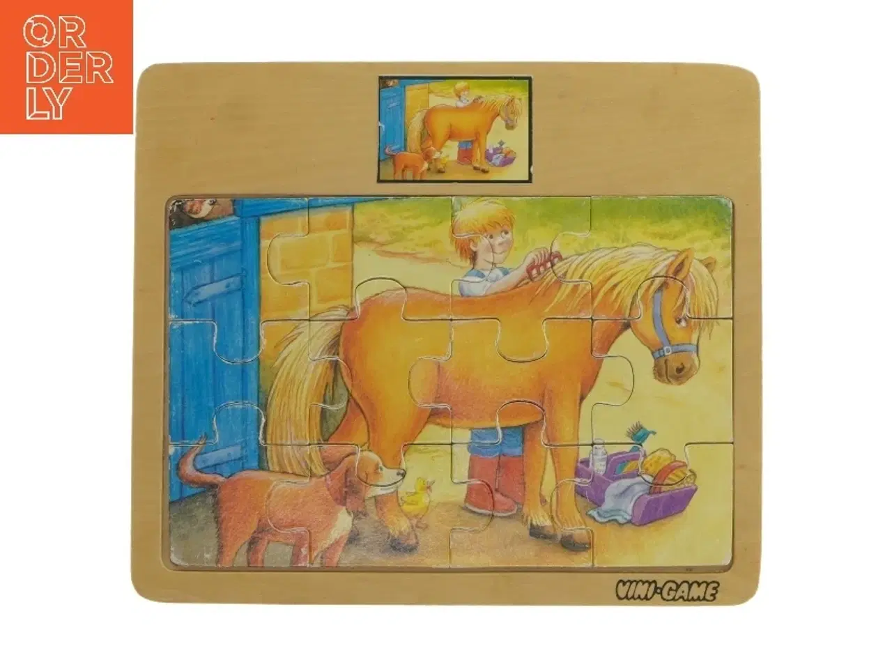 Billede 1 - Børnepuslespil med hest fra Vini-game (str. 19,5x17 cm)