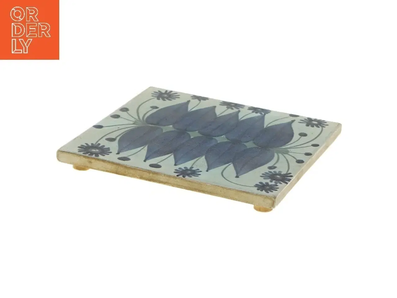 Billede 3 - Dekorativt flise med blomstermotiv (str. 15x15 cm) fra Aluminia