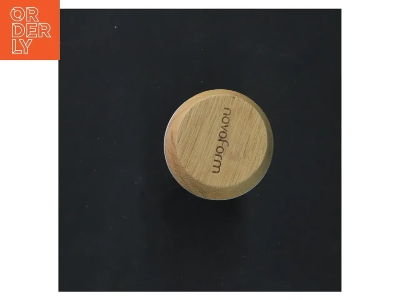 Billede 4 - Blå vase med træbund fra Novaform (str. 13x5 cm)