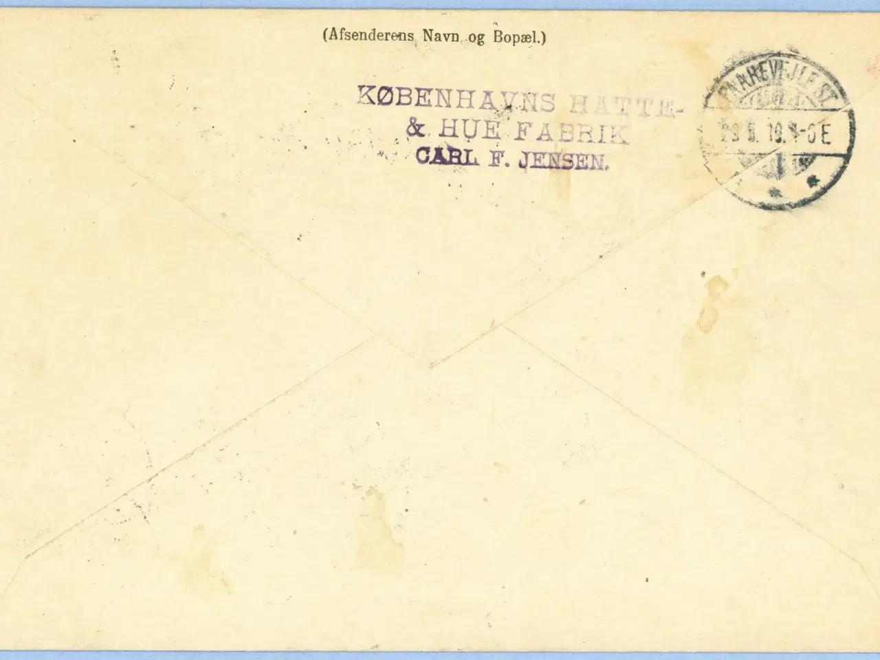 Billede 2 - Adressebrev til Faarevejle, 1919