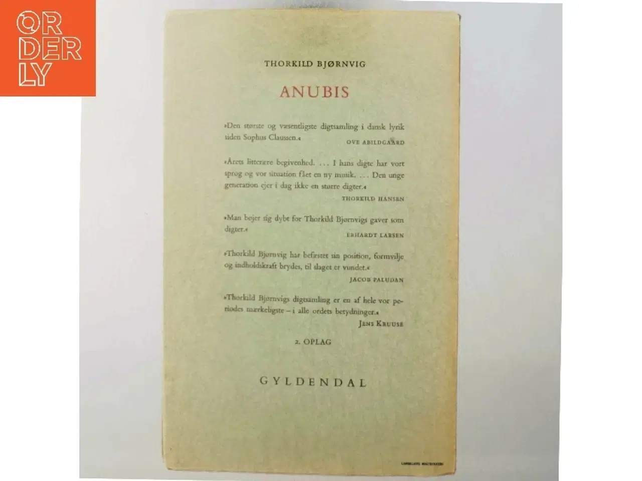 Billede 3 - Thorkild Bjørnvig: Anubis