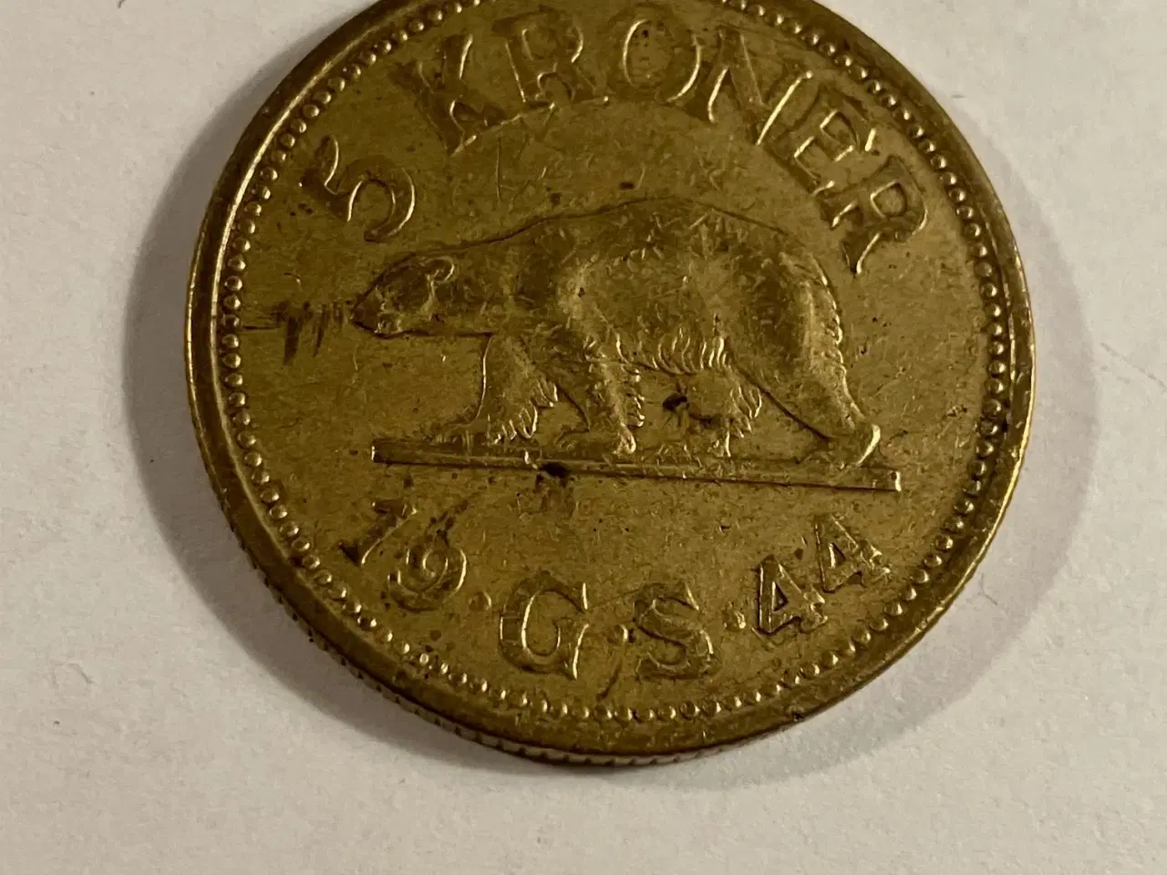 Billede 1 - 5 kroner Grønland 1944