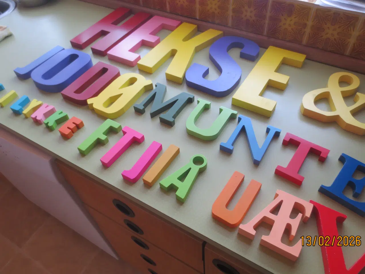 Billede 7 - 33 stk Bogstaver i Træ