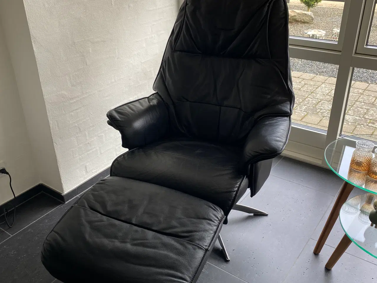 Billede 2 - Læderstole med skamler