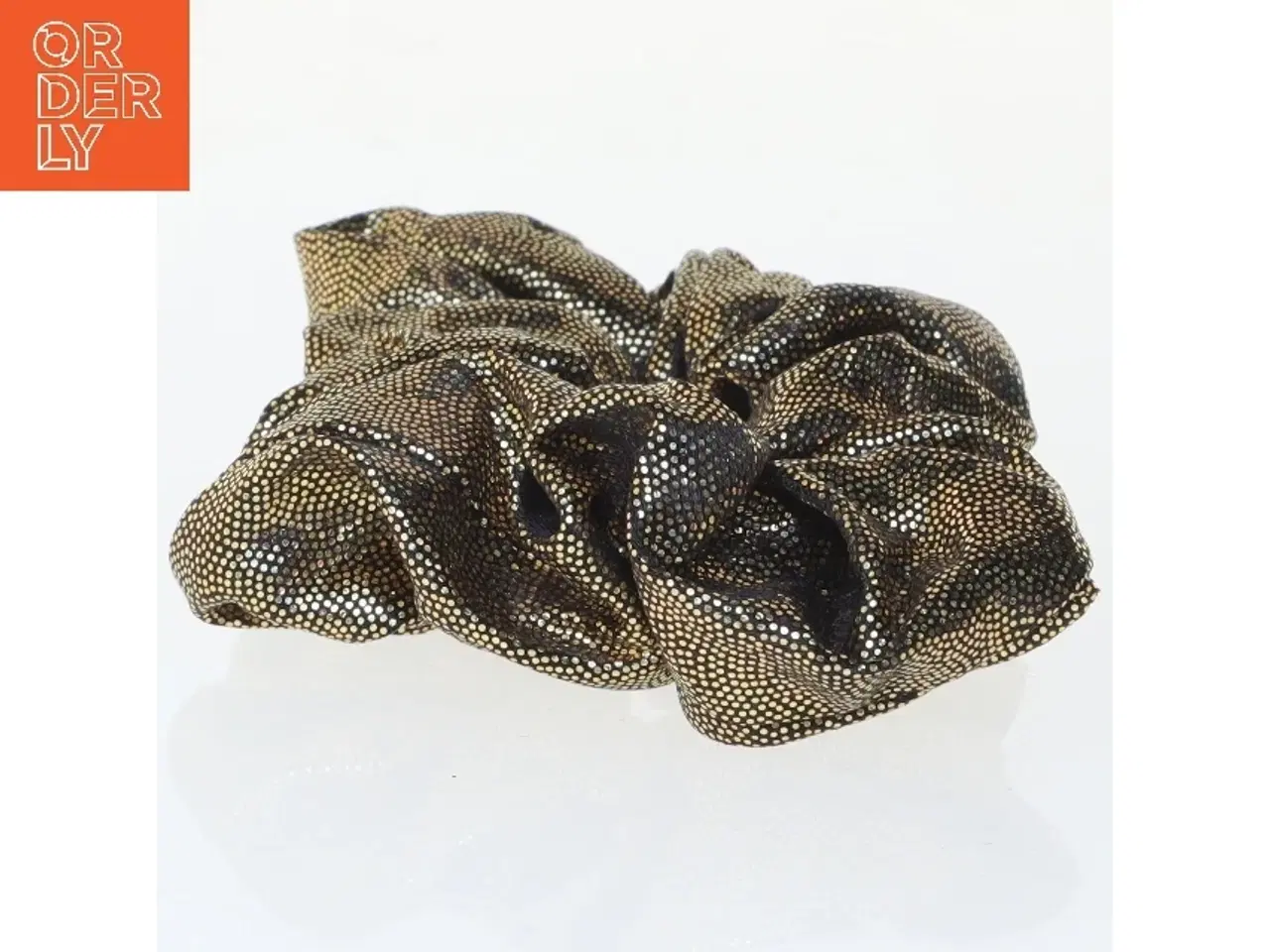 Billede 2 - Guld scrunchie til håret (str. Ø 9 cm)