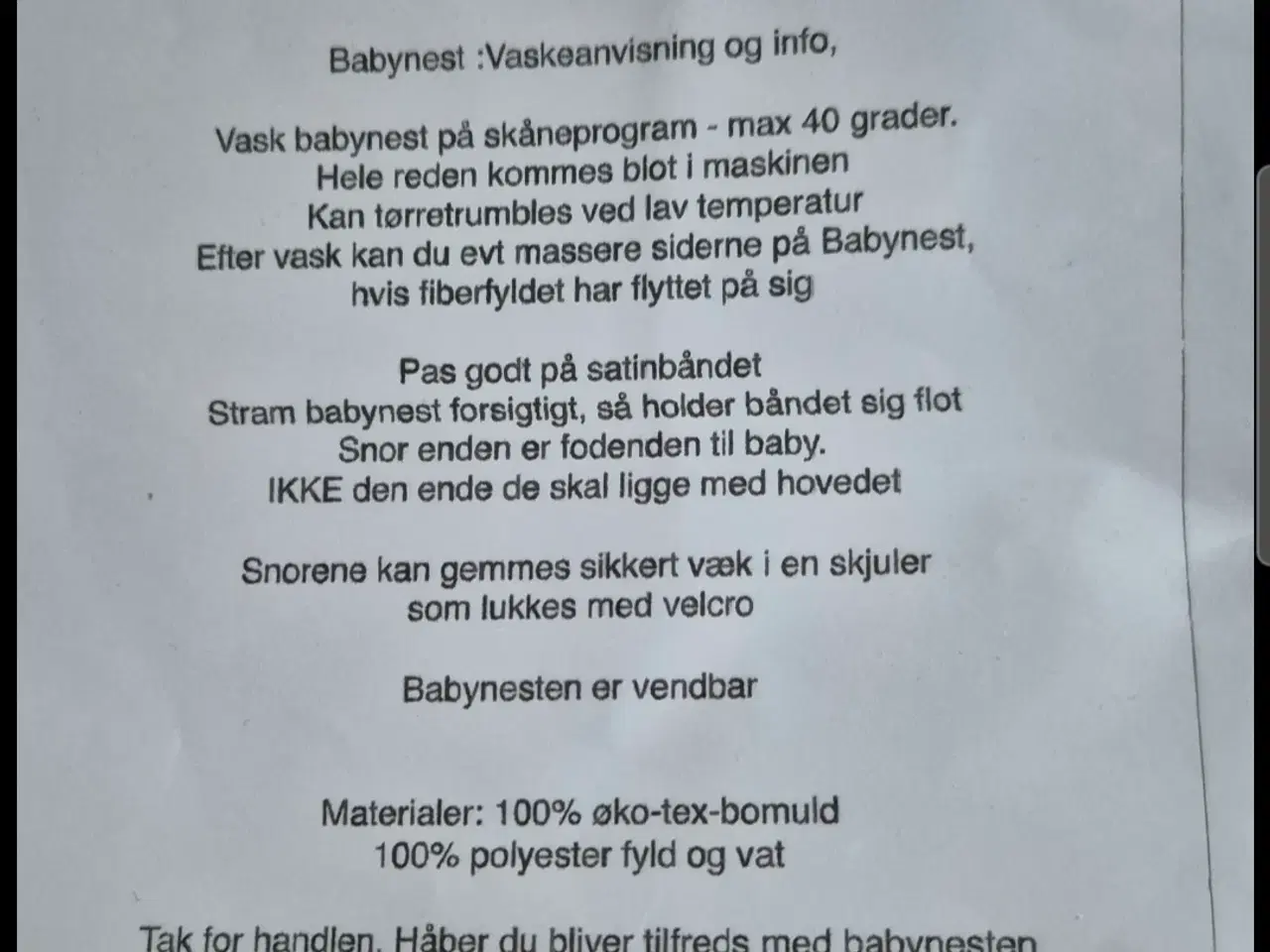 Billede 8 - Komplet pakke: Klassisk fletvugge på hjul m. babyn