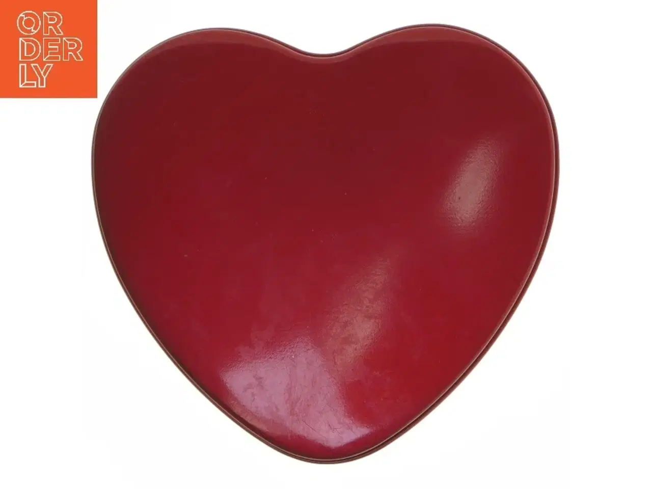 Billede 1 - Hjerteformet metaldåse fra Interflora (str. 15x14 cm)