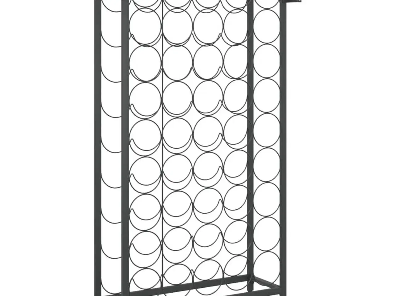 Billede 5 - Vinreol til 45 flasker 54x18x100 cm smedejern sort