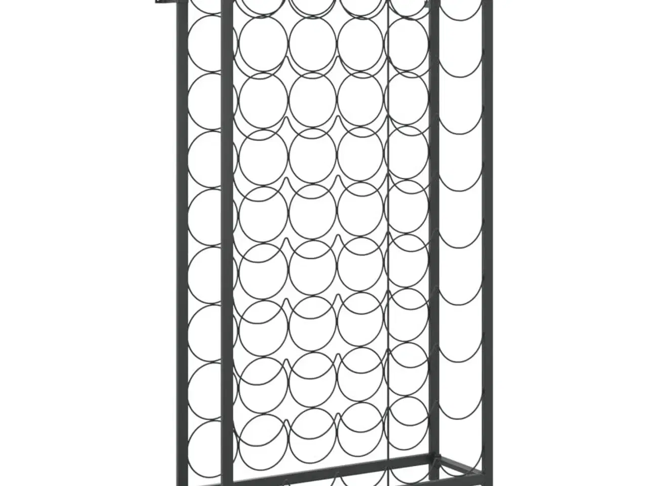 Billede 2 - Vinreol til 45 flasker 54x18x100 cm smedejern sort
