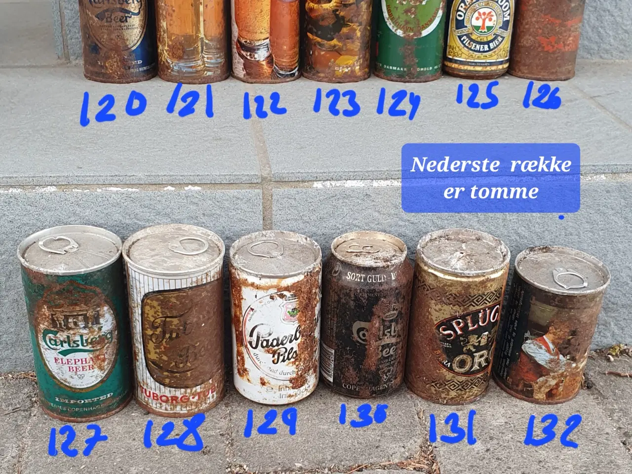 Billede 13 - Ældre Øl flasker m. Indhold