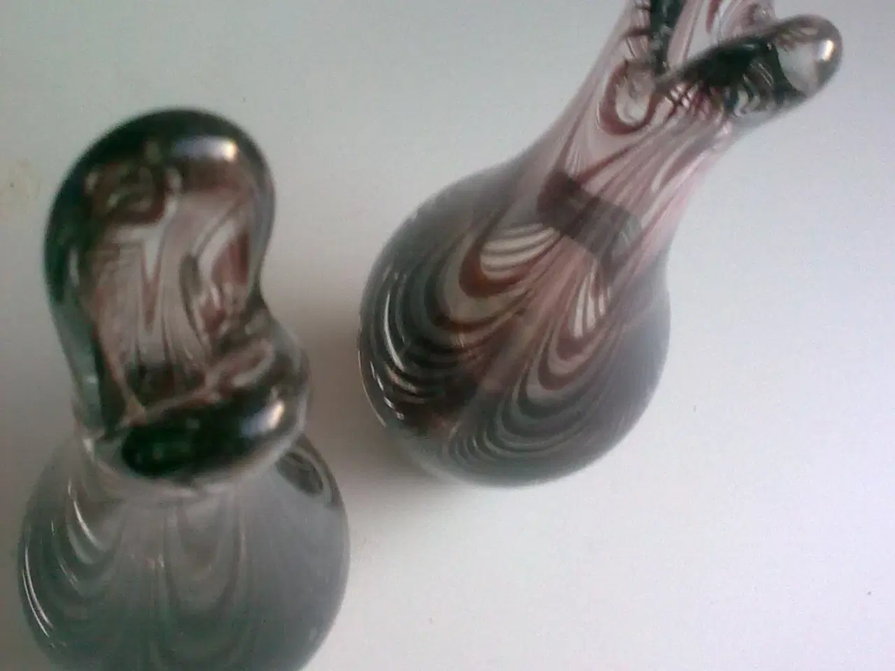 Billede 4 - Stribet næbvase Kastrup glas Holmegaard